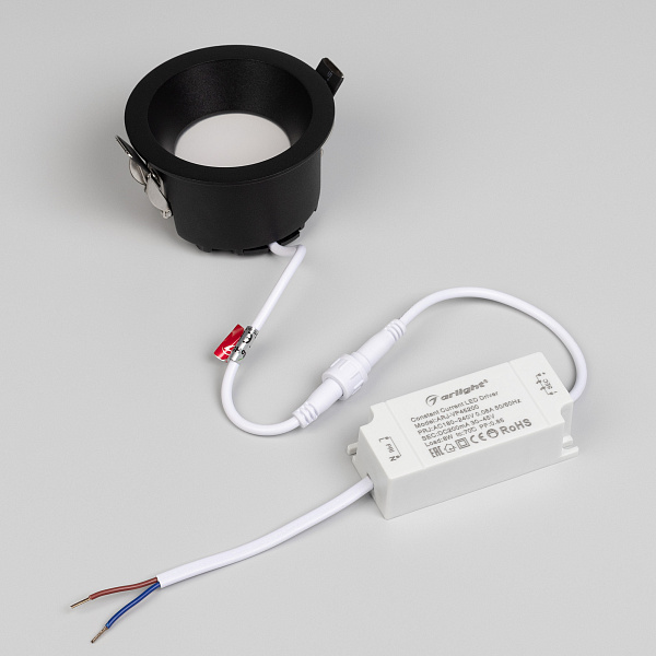 Светильник MS-DROP-BUILT-R84-8W Warm2700 (BK, 85 deg, 230V) (Arlight, IP54 Металл, 5 лет) Lednikoff