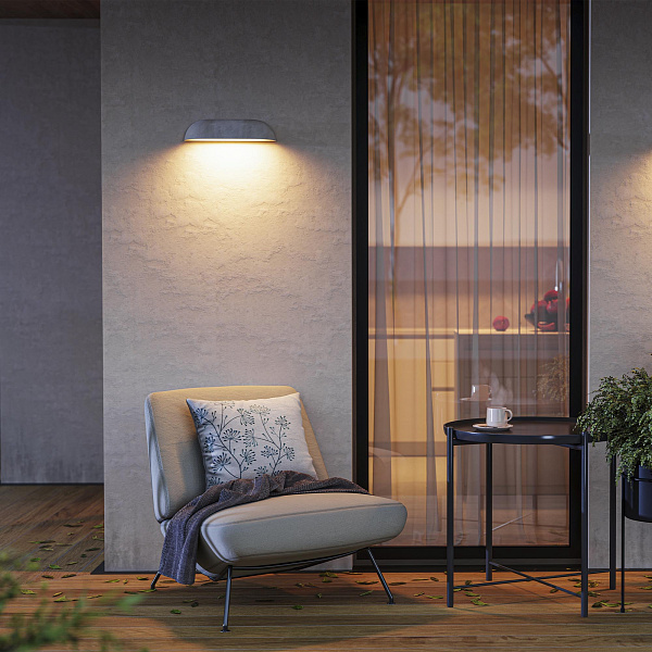 Светильник SP-BULFIN-WALL-L365-10W Warm3000 (WH, 120 deg, 230V) (Arlight, IP65 Бетон, 3 года) Lednikoff