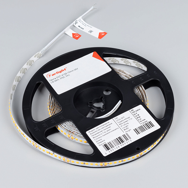 Светодиодная лента DOT-X192-10mm 24V White6000 (16 W/m, IP20, 5m) (Arlight, Открытый) Lednikoff