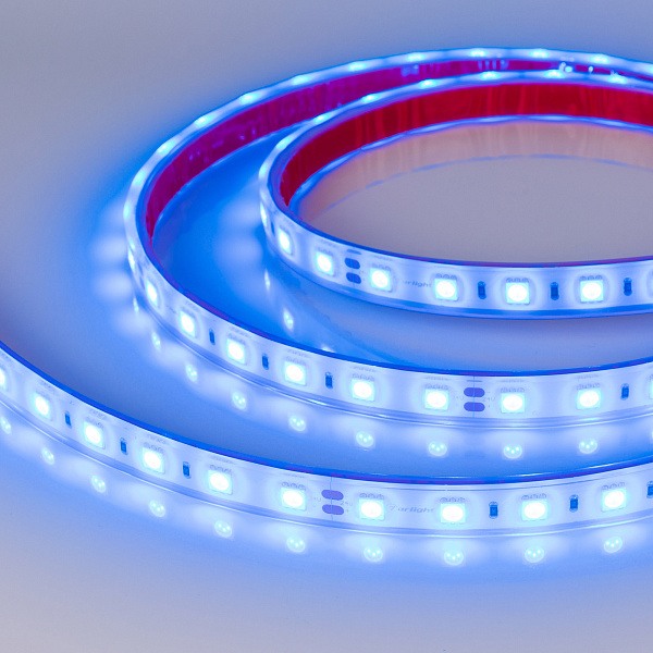 Светодиодная лента герметичная RTW-PFS-B60-13mm 24V Blue (14.4 W/m, IP68, 5060, 5m) (Arlight, 14.4 Вт/м, IP68) Lednikoff