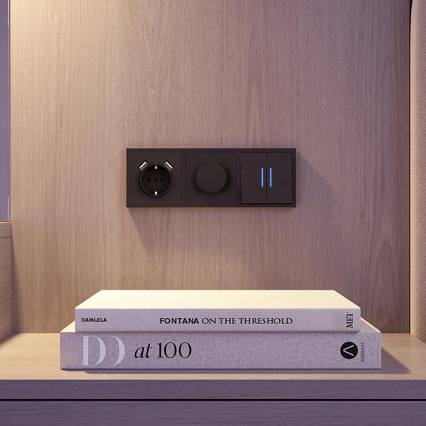 Рамка пластиковая FRM-NOBE-SFPL-3-BK (Arlight, Черный оникс) Lednikoff