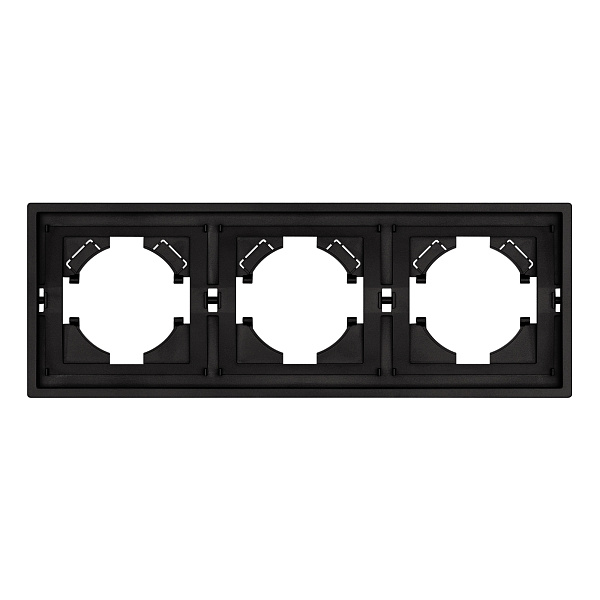 Рамка пластиковая FRM-TENDO-SFPL-3-BK (Arlight, Матовый черный) Lednikoff