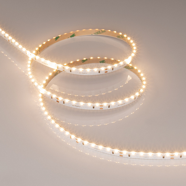 Светодиодная лента RS-S120-8mm 24V Warm3000 (9.6 W/m, IP20, 3014, 5m) (Arlight, боковое свечение) Lednikoff
