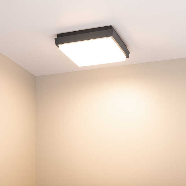 Светильник LGD-AREA-S175x175-10W Warm3000 (GR, 110 deg, 230V) (Arlight, IP54 Металл, 3 года) Lednikoff