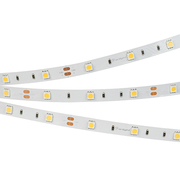 Светодиодная лента RT-B30-10mm 12V White6000 (7.2 W/m, IP20, 5060, 5m) (Arlight, 7.2 Вт/м, IP20) Lednikoff