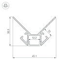 Профиль ARH-DECORE-S12-EXT-2000 ANOD внешний (Arlight, Алюминий) Lednikoff