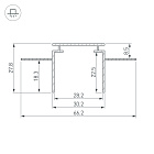 Профиль-держатель TEK-PLS-GH16-2000 (Arlight, Алюминий) Lednikoff