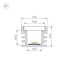 Профиль FLOOR18-H15-3000 ANOD BLACK (Arlight, Алюминий) Lednikoff