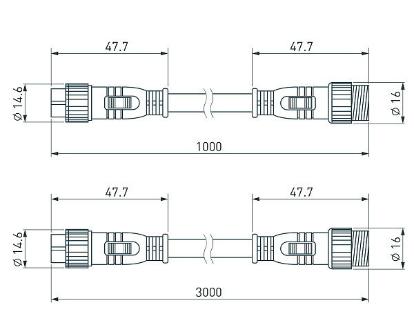 Коннектор питания ARL-LINE-3pin-3000-CON-MF (230V) (Arlight, IP66 Пластик, 3 года) Lednikoff
