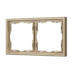 Рамка пластиковая FRM-NOBE-SFPL-2-GD (Arlight, Золотой песок)