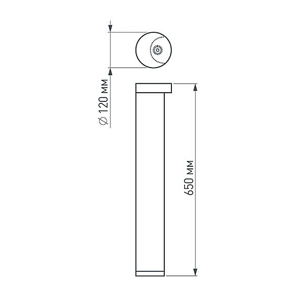 Светильник LGD-Path-Round120-H650B-12W Warm White (Arlight, IP54 Металл, 3 года) Lednikoff