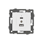 Механизм USB розетки SCT-MUAC-PL-WH-V (5V, 3A, QC4) (Arlight, -) Lednikoff