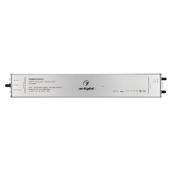 Блок питания ARPV-LG24400-LINEAR-PFC (24V, 16.6A, 400W) (Arlight, IP67 Металл, 5 лет) Lednikoff