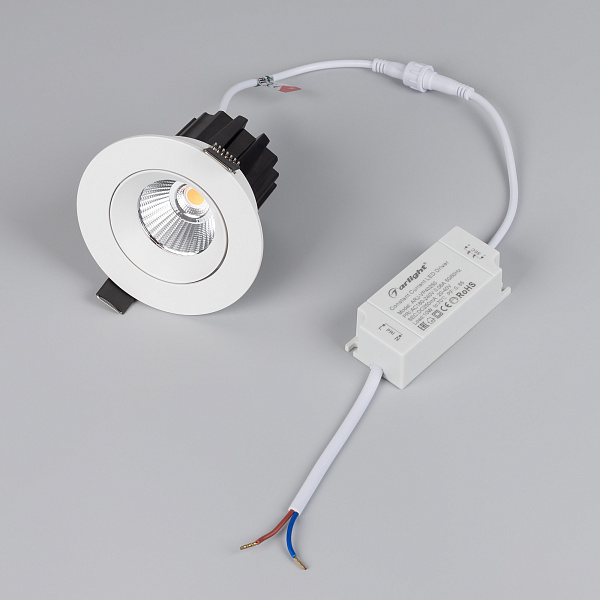 Светильник MS-ATOLL-BUILT-TURN-R94-10W Warm3000 (WH, 36 deg, 230V) (Arlight, IP54 Металл, 5 лет) Lednikoff