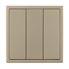 ARL NOBE Выключатель 3 кл софт-тач золотой песок SWT-MK03-SFPL-GD (250V, 10A) (Arlight, -) Lednikoff