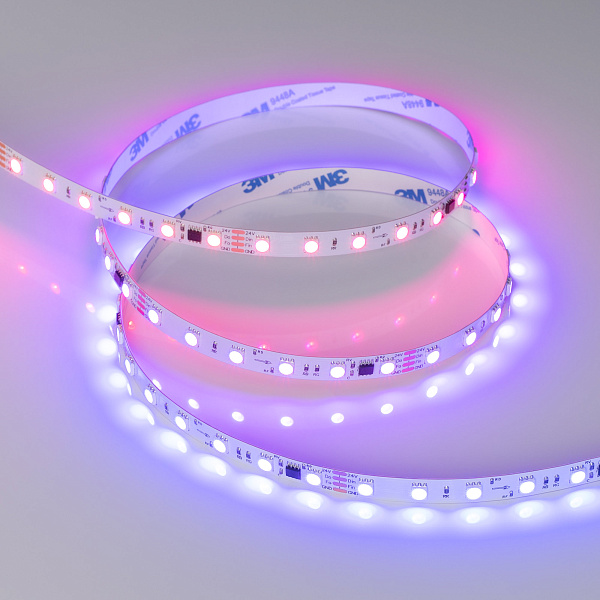 Светодиодная лента SPI-B60-10mm 24V RGB-PX6-BPT (12 W/m, IP20, 5060, 5m) (Arlight, бегущий огонь) Lednikoff