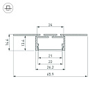 Профиль PLS-LOCK-H15-T-HIDE-3000 (Arlight, Алюминий) Lednikoff