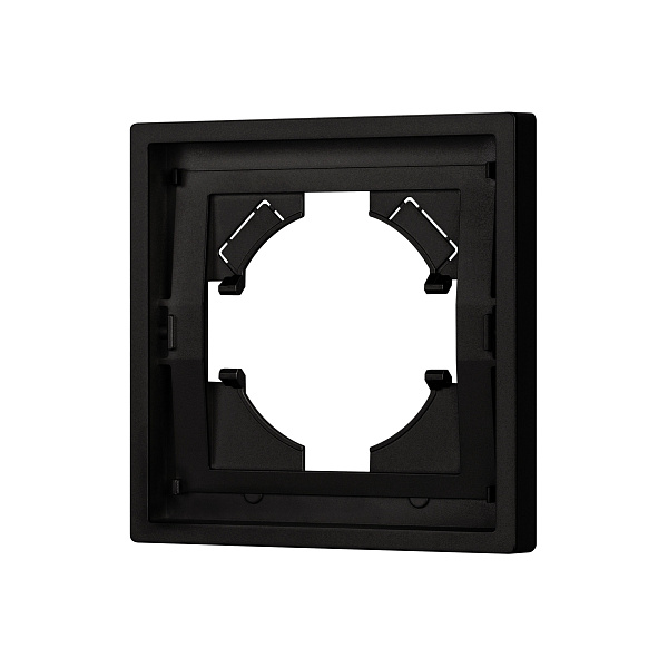 Рамка пластиковая FRM-TENDO-SFPL-1-BK (Arlight, Матовый черный) Lednikoff