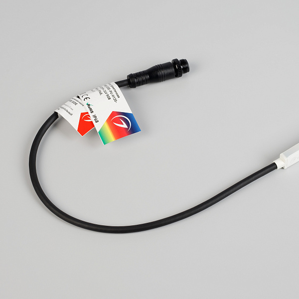 Светодиодная лента герметичная WAVE-SIDE-PU-H120-06x12mm 24V RGB (8 W/m, IP68, 1m, wire x1) (Arlight, Вывод прямой, 3 года)