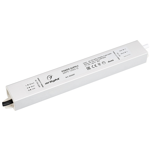 Блок питания ARPV-12045-D (12V, 3.8A, 45W) (Arlight, IP67 Металл, 3 года) Lednikoff