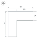 Угол SL-LINIA55-FANTOM внешний (Arlight, Металл) Lednikoff