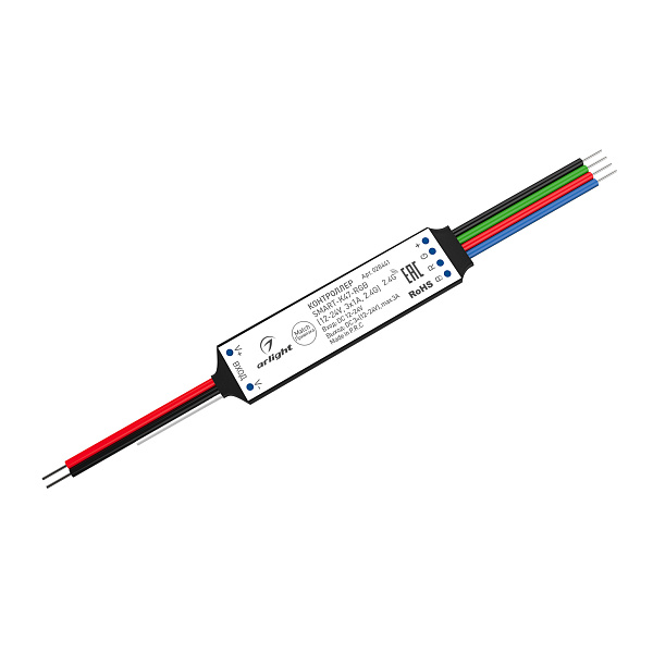 Контроллер SMART-K47-RGB (12-24V, 3x1A, 2.4G) (Arlight, IP20 Пластик, 5 лет) Lednikoff