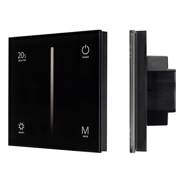 Панель SMART-P36-DIM-IN Black (230V, 1.2A, TRIAC, Sens, 2.4G) (Arlight, IP20 Пластик, 5 лет) Lednikoff