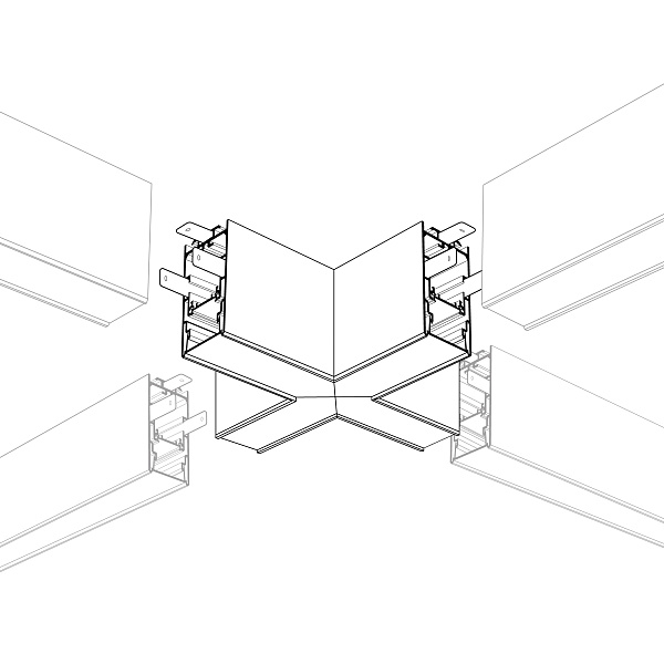 Угол S2-LINE-3360-X90 крестовой (Arlight, Металл) Lednikoff
