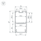 Профиль LINE-S-3667-2000 BLACK (Arlight, Алюминий) Lednikoff