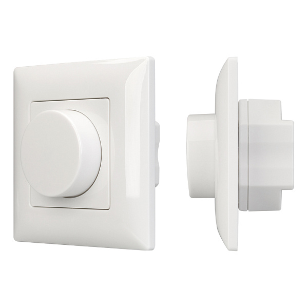 Панель SMART-P15-DIM-IN White (230V, 1A, TRIAC, Rotary, 2.4G) (Arlight, IP20 Пластик, 5 лет) Lednikoff
