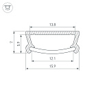 Профиль TM-2000 (CT) ANOD (Arlight, Алюминий) Lednikoff