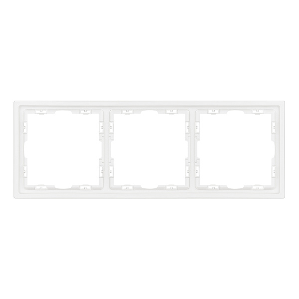 Рамка пластиковая FRM-NOBE-SFPL-3-WH (Arlight, Белый кварц) Lednikoff