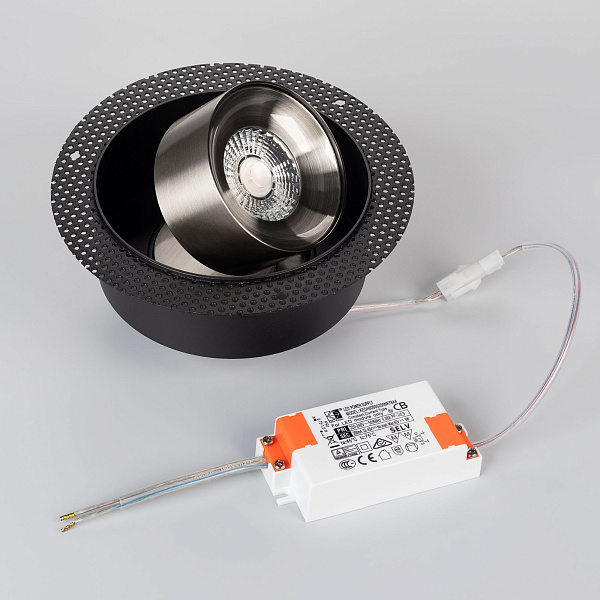 Светильник SP-PLURIO-BUILT-TRIMLESS-R160-9W Day4000 (BK-NI, 36 deg, 230V) (Arlight, IP20 Металл, 3 года) Lednikoff