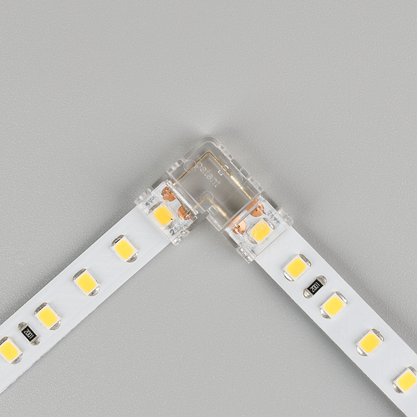 Коннектор угловой FIX-MONO-8mm-2pin-STS (Arlight, Прозрачный) Lednikoff