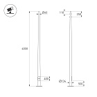 Опора фланцевая OXOR-OK-D60-L6000 (BK) (Arlight, Сталь) Lednikoff