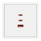 ARL NOBE USB Розетка тип А+С+С софт-тач белый кварц SCT-MUACC-SFPL-FC-WH (65W, QC3) (Arlight, -) Lednikoff