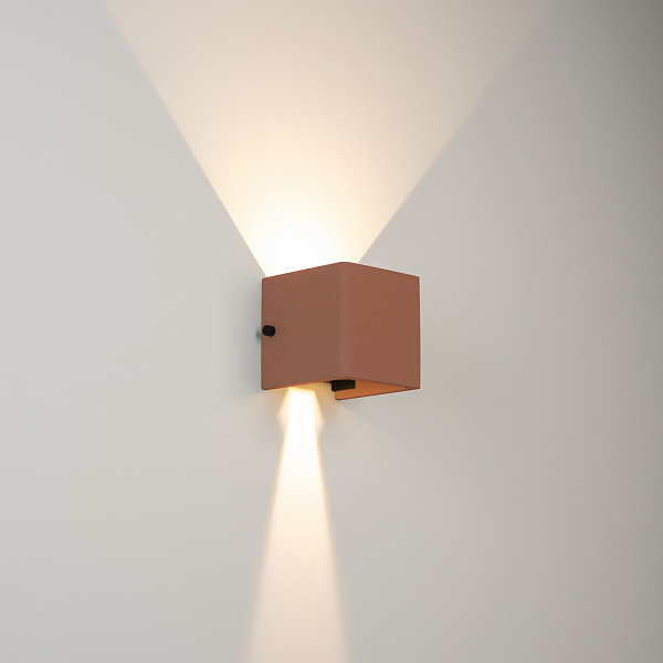 Светильник LGD-PERAN-WALL-S120x120-6W Warm3000 (Beige red, 0-80 deg, 230V) (Arlight, IP65 Бетон, 3 года)