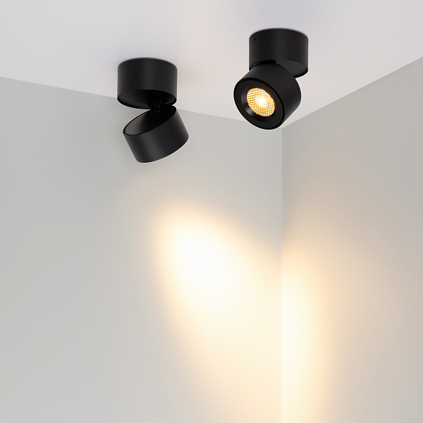 Светильник SP-POINT-SURFACE-R85-12W Warm3200-MIX (BK, 36 deg, 230V) (Arlight, IP20 Металл, 5 лет) Lednikoff