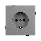 Механизм электрической розетки SCT-TENDO-MEU1-PL-GR (230V, 16A) (Arlight, Графитовый) Lednikoff