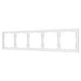 Рамка пластиковая FRM-NOBE-SFPL-5-WH (Arlight, Белый кварц)