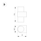 Светильник SP-SPICY-WALL-MINI-TWIN-S104x39-2x3W Warm3000 (WH, 40 deg, 230V) (Arlight, IP20 Металл, 3 года)