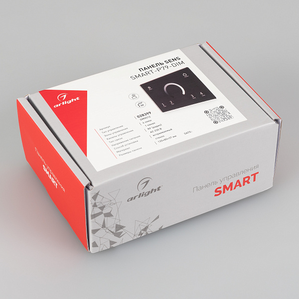 Панель Sens SMART-P79-DIM Black (230V, 4 зоны, 2.4G) (Arlight, IP20 Пластик, 5 лет) Lednikoff