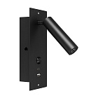 Светильник SP-BED-CHARGE-BUILT-S80x230-3W Warm3000 (BK, 20 deg, 230V, USB-A, USB-C) (Arlight, IP20 Металл, 3 года) Lednikoff