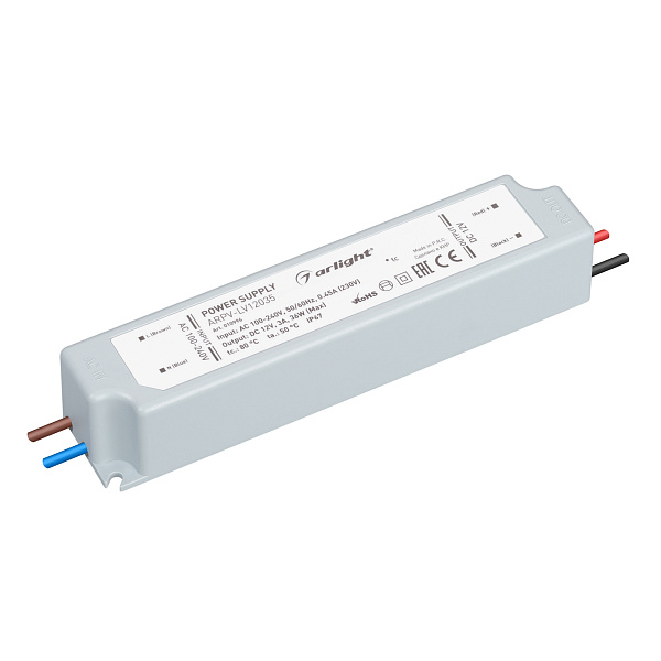 Блок питания ARPV-LV12035 (12V, 3.0A, 36W) (Arlight, IP67 Пластик, 2 года) Lednikoff
