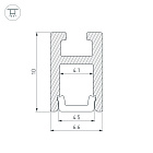 Профиль ARH-MICRO-0610-2000 ANOD (Arlight, Алюминий) Lednikoff