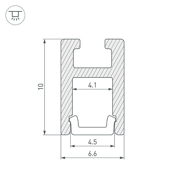 Профиль ARH-MICRO-0610-2000 ANOD (Arlight, Алюминий) Lednikoff