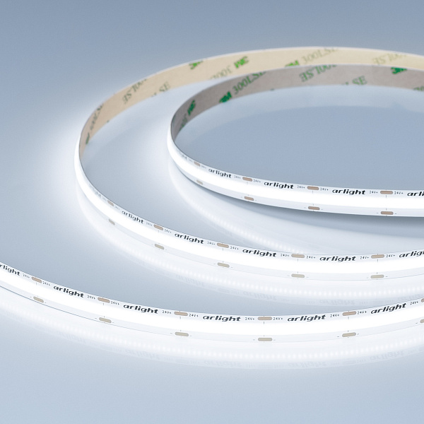 Светодиодная лента COB-X576-10mm 24V White6000 (15 W/m, IP20, 5m) (Arlight, высок.эфф.150 лм/Вт) Lednikoff