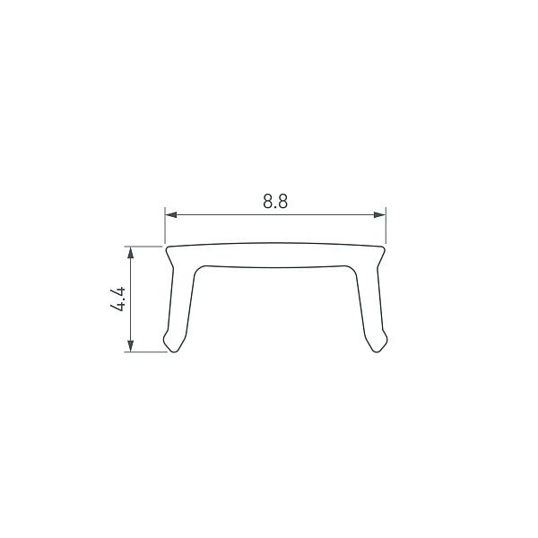 Экран PLINTUS-H54-2000 Opal (Arlight, Пластик) Lednikoff