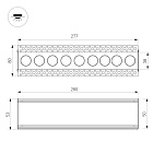 Светильник MS-ORIENT-BUILT-TRIMLESS-TC-S38x277-20W Warm3000 (WH-BK, 30 deg, 230V) (Arlight, IP20 Металл, 5 лет) Lednikoff
