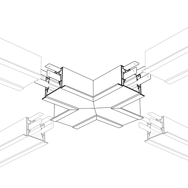 Угол S2-LINIA55-F-X90 крестовой (Arlight, Металл) Lednikoff